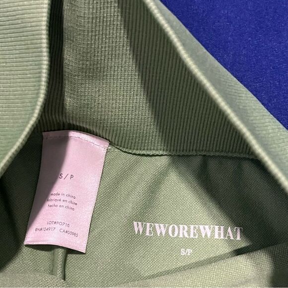 NWT WeWoreWhat Seamless Biker Shorts in Solid Fair Green Size Small - Picture 9 of 14